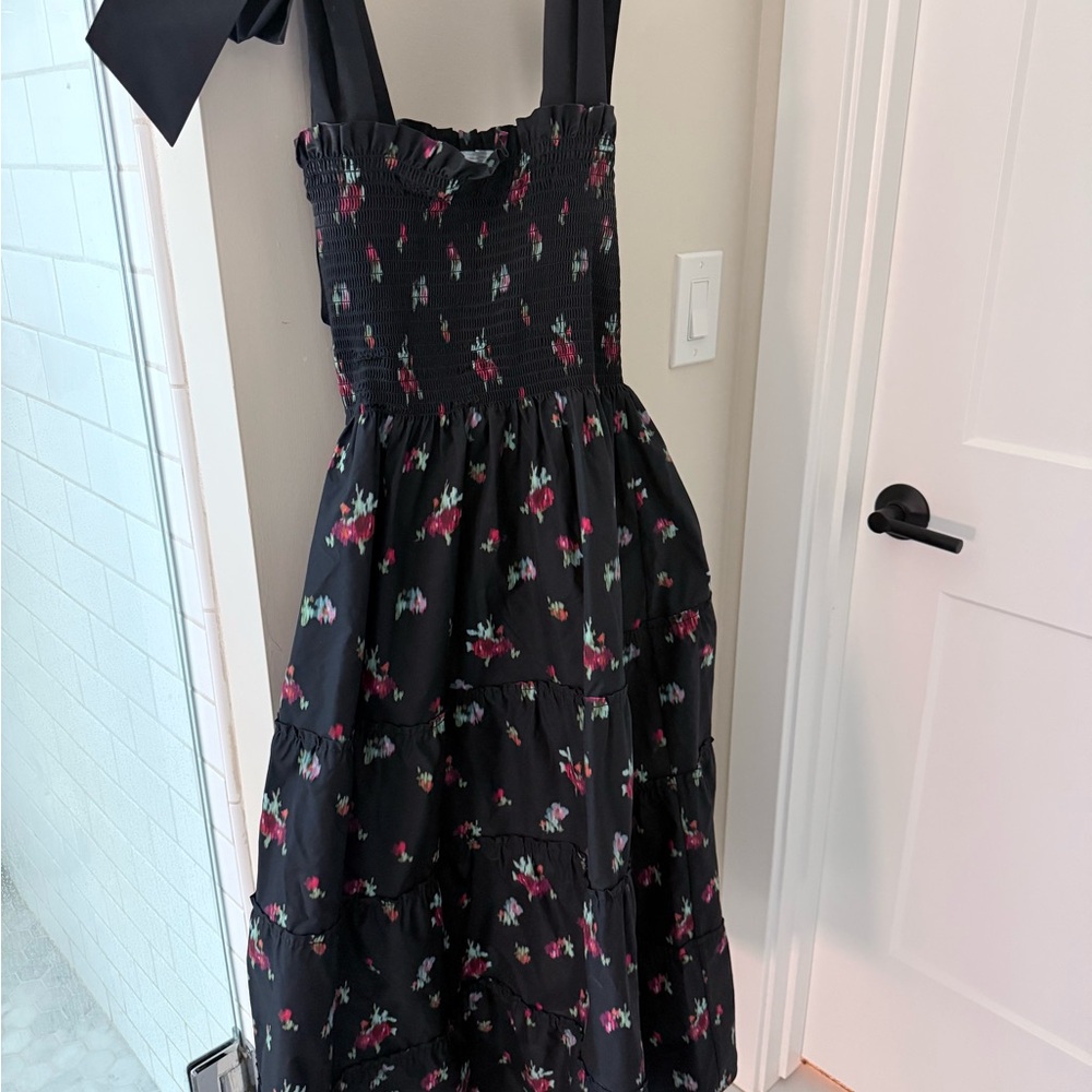 Hill House Black Floral Dress